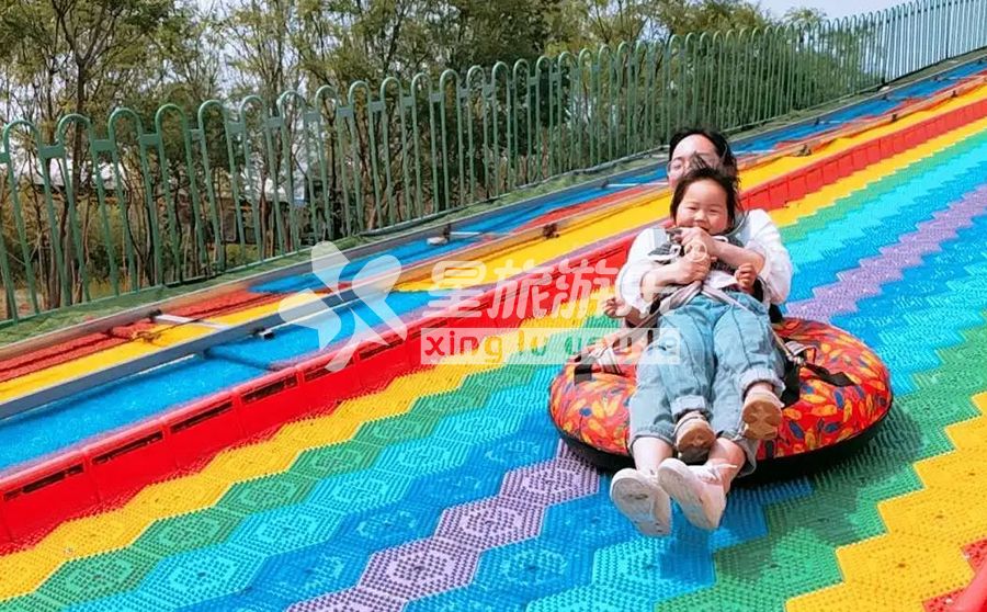 网红游乐项目 彩虹滑道 七彩滑道 滑世界彩虹滑道
