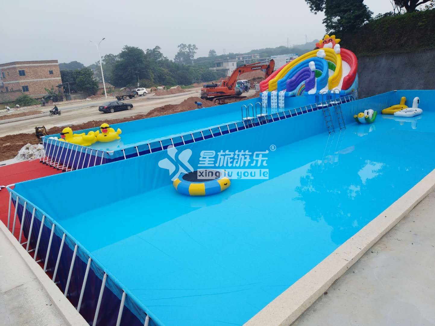 水上乐园设备：支架水池